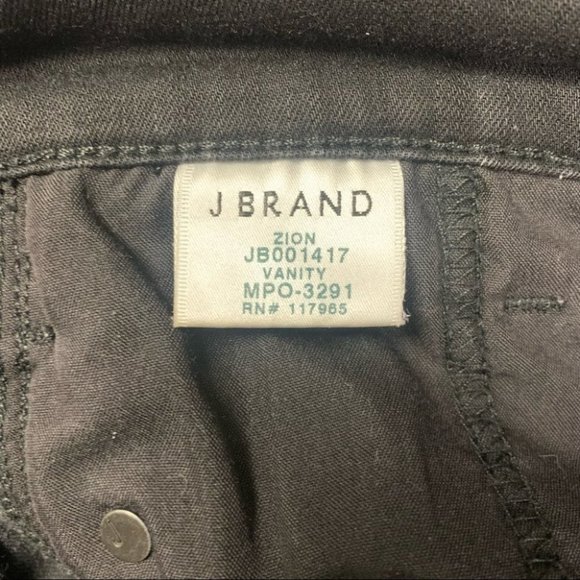 J Brand Jeans Women’s Size 30 US Black Denim Zion Vanity Sailor Buttons Cropped - Picture 9 of 12